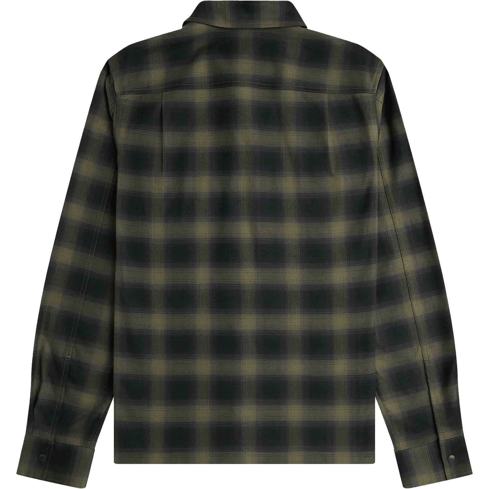 Blurred Tartan Overshirt - Green