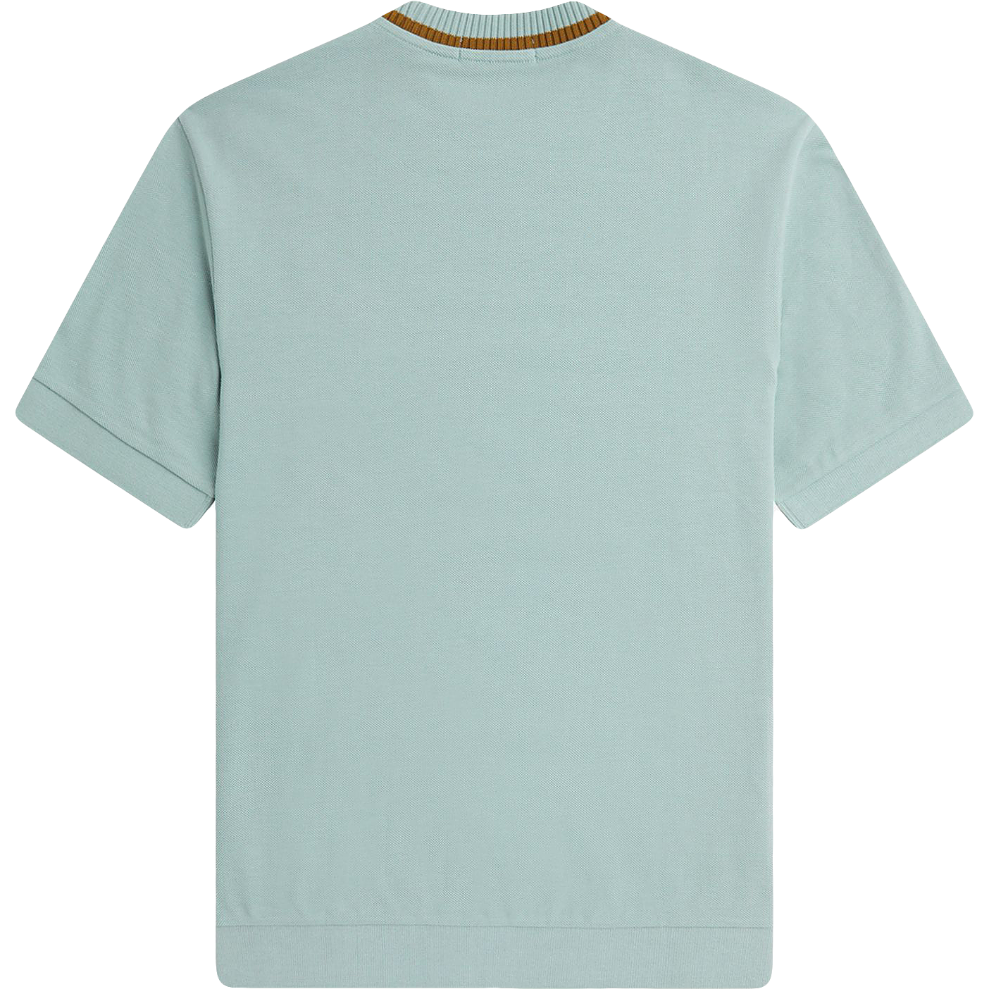 Crew Neck Pique T-Shirt - Silver Blue