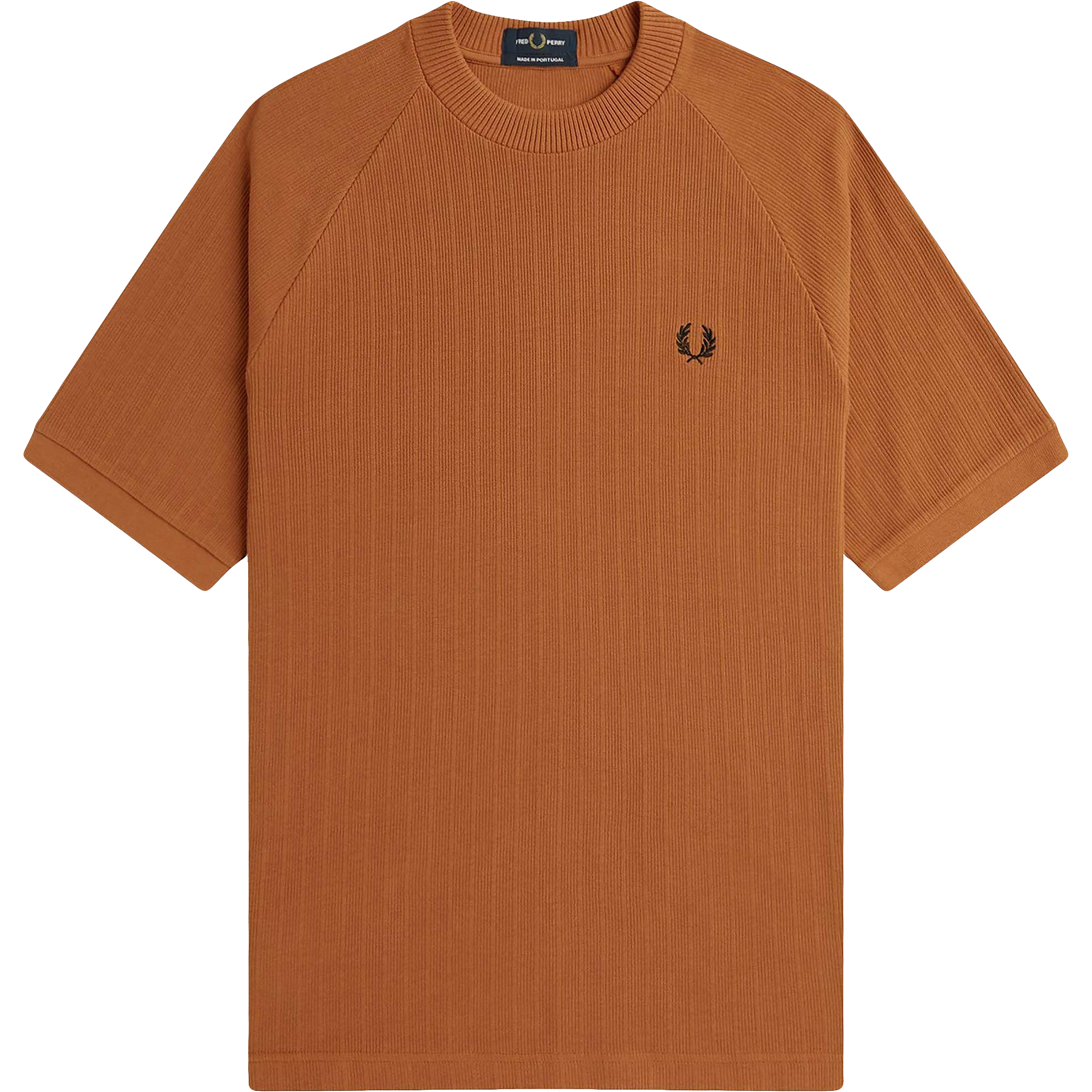 Ribbed Raglan Sleeve Tee - Marmalade