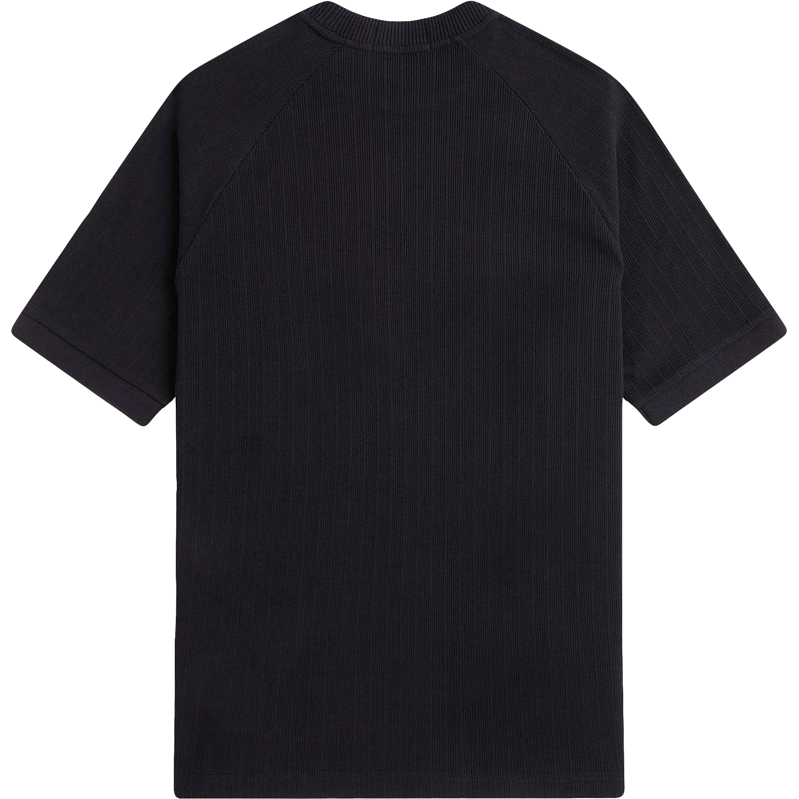 Ribbed Raglan Sleeve Tee - Black