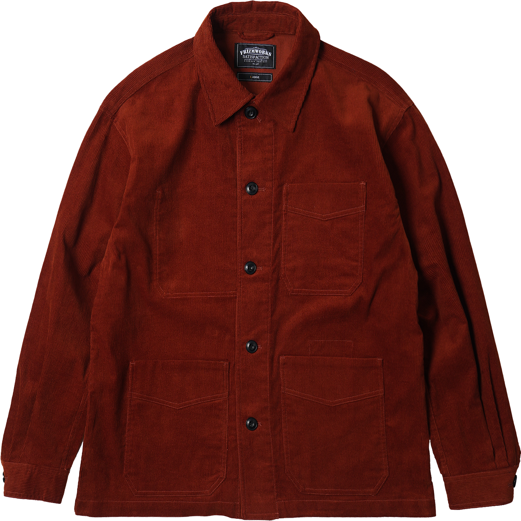 Corduroy French Work Jacket - Brick