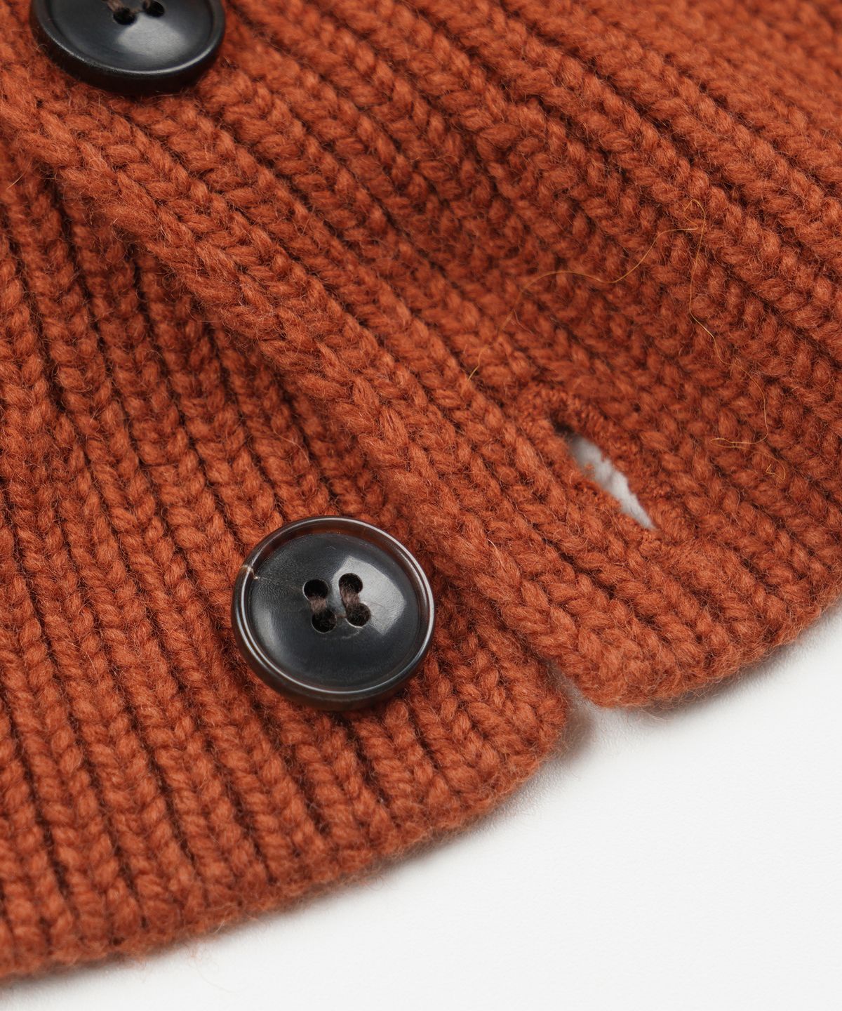 Merino Wool Knit Balaclava - Brick