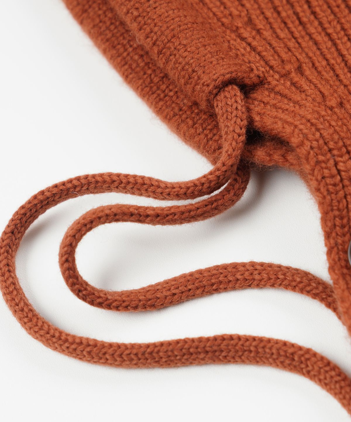 Merino Wool Knit Balaclava - Brick