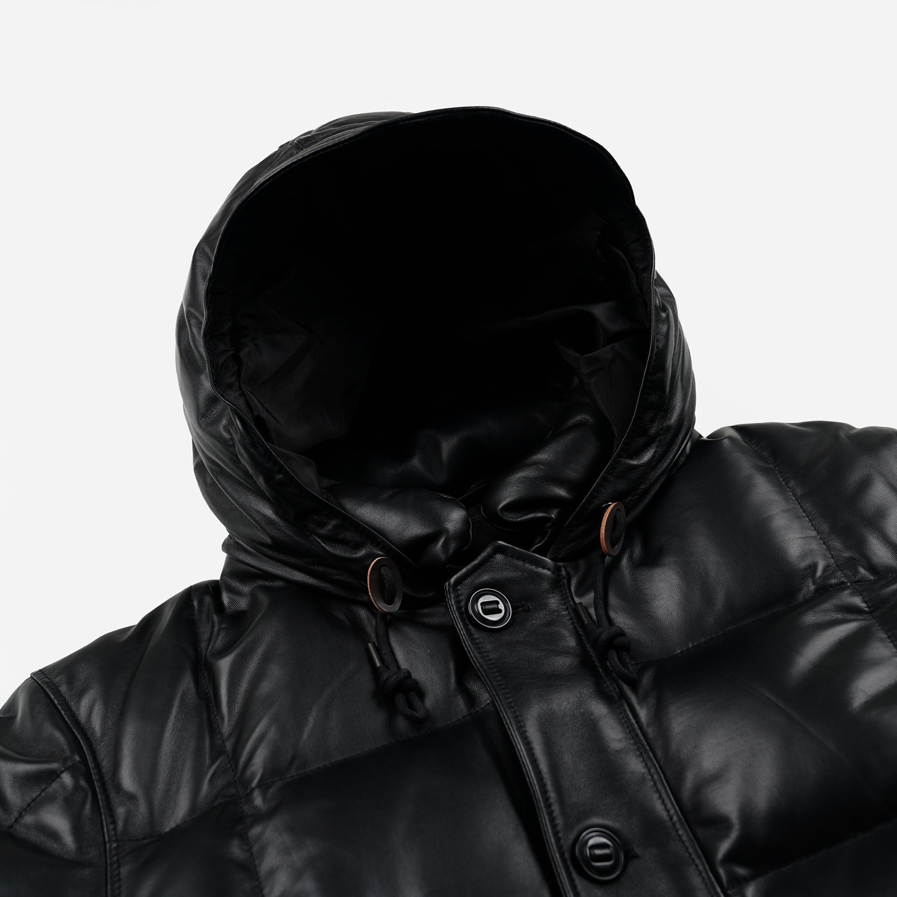 Lambskin Karakoram Goose Down Parka - Black