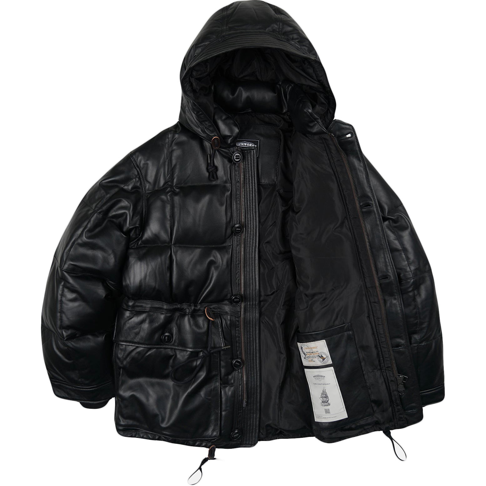 Lambskin Karakoram Goose Down Parka - Black