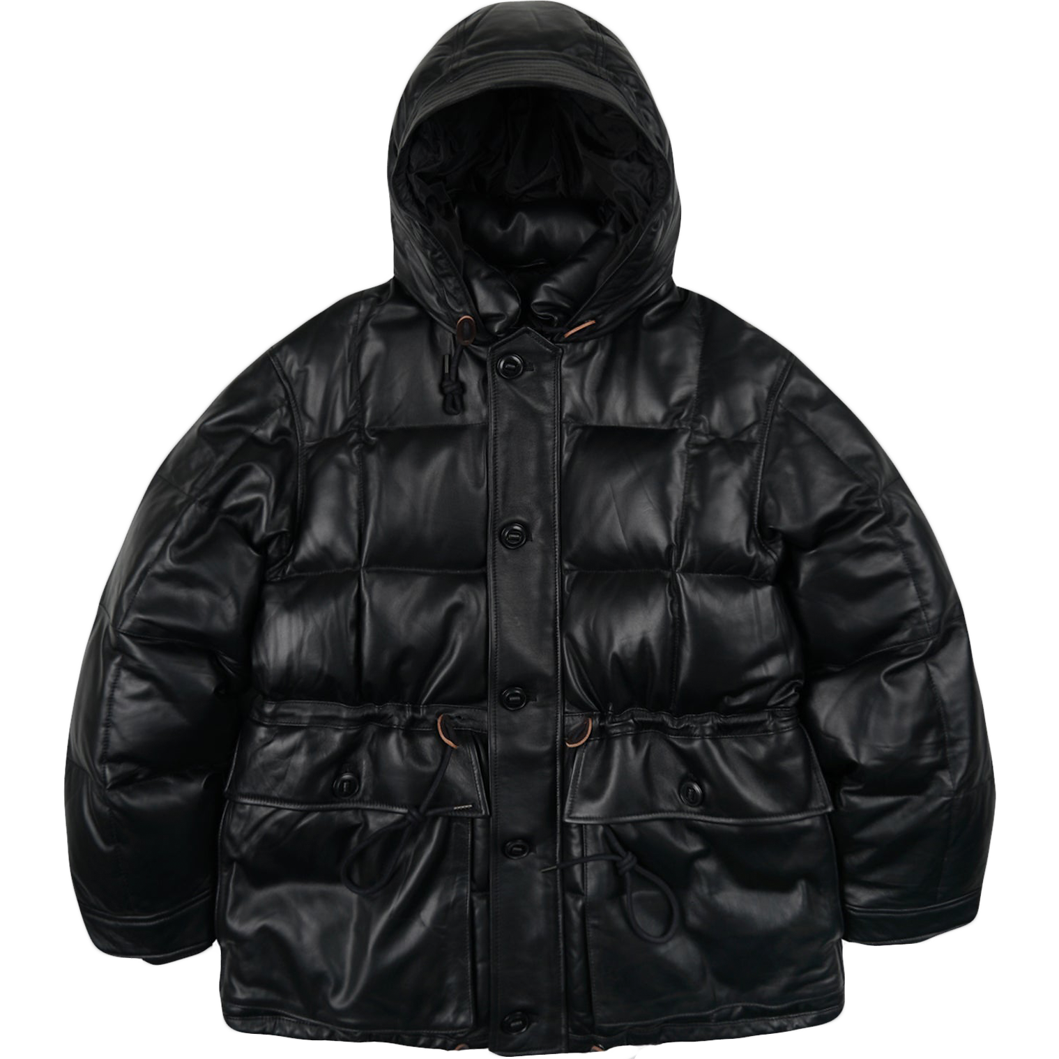 Lambskin Karakoram Goose Down Parka - Black