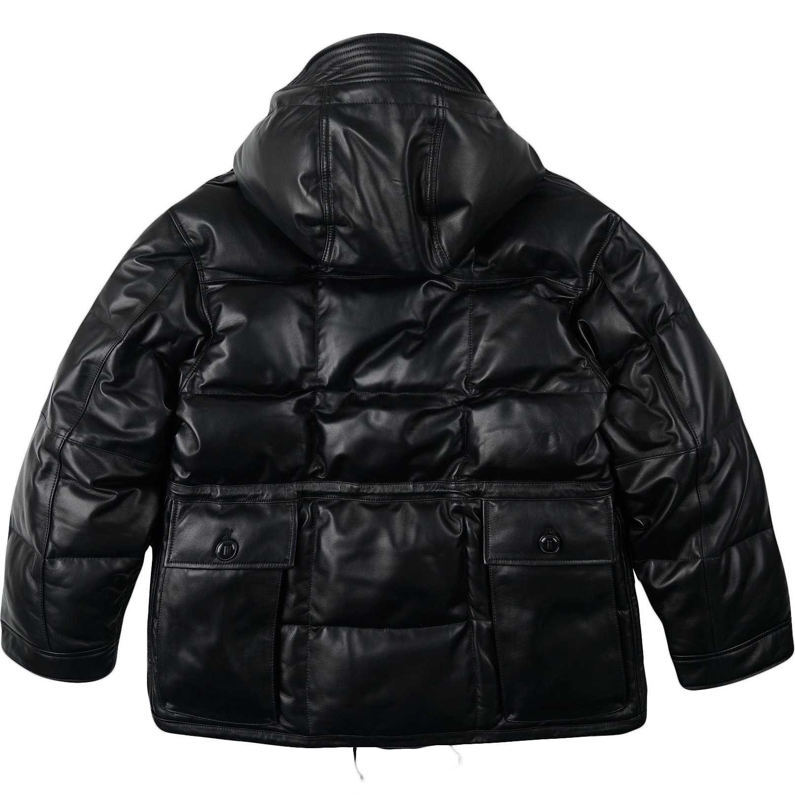 Lambskin Karakoram Goose Down Parka - Black