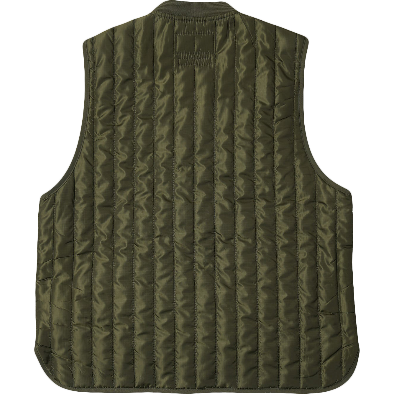 Stripe Quilted Liner Vest - Olive