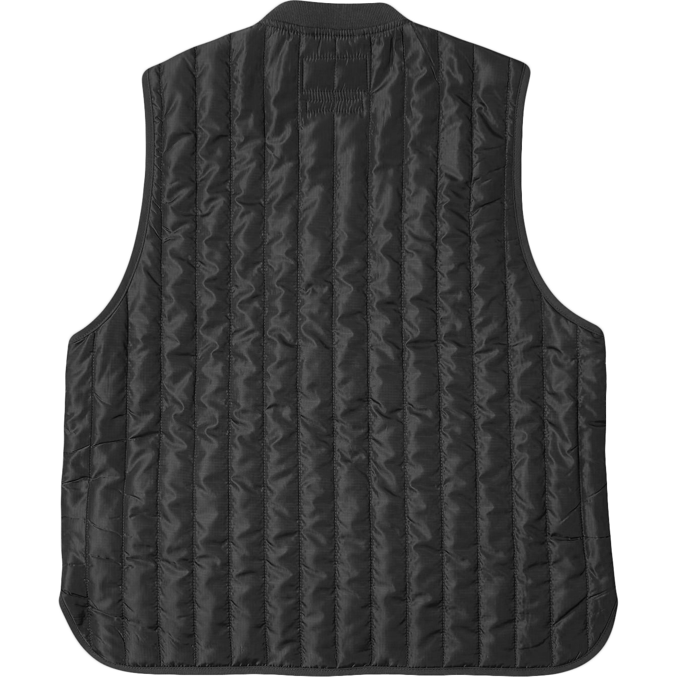 Stripe Quilted Liner Vest - Black