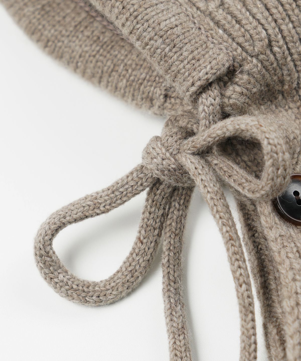 Merino Wool Knit Balaclava - Oatmeal