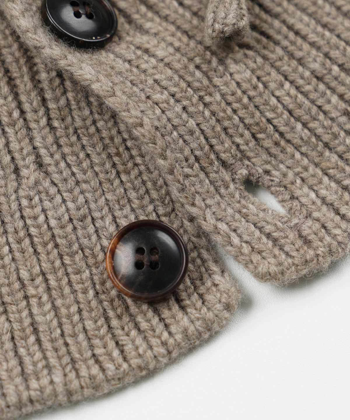 Merino Wool Knit Balaclava - Oatmeal