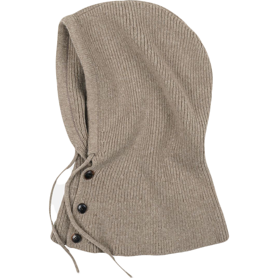 Merino Wool Knit Balaclava - Oatmeal