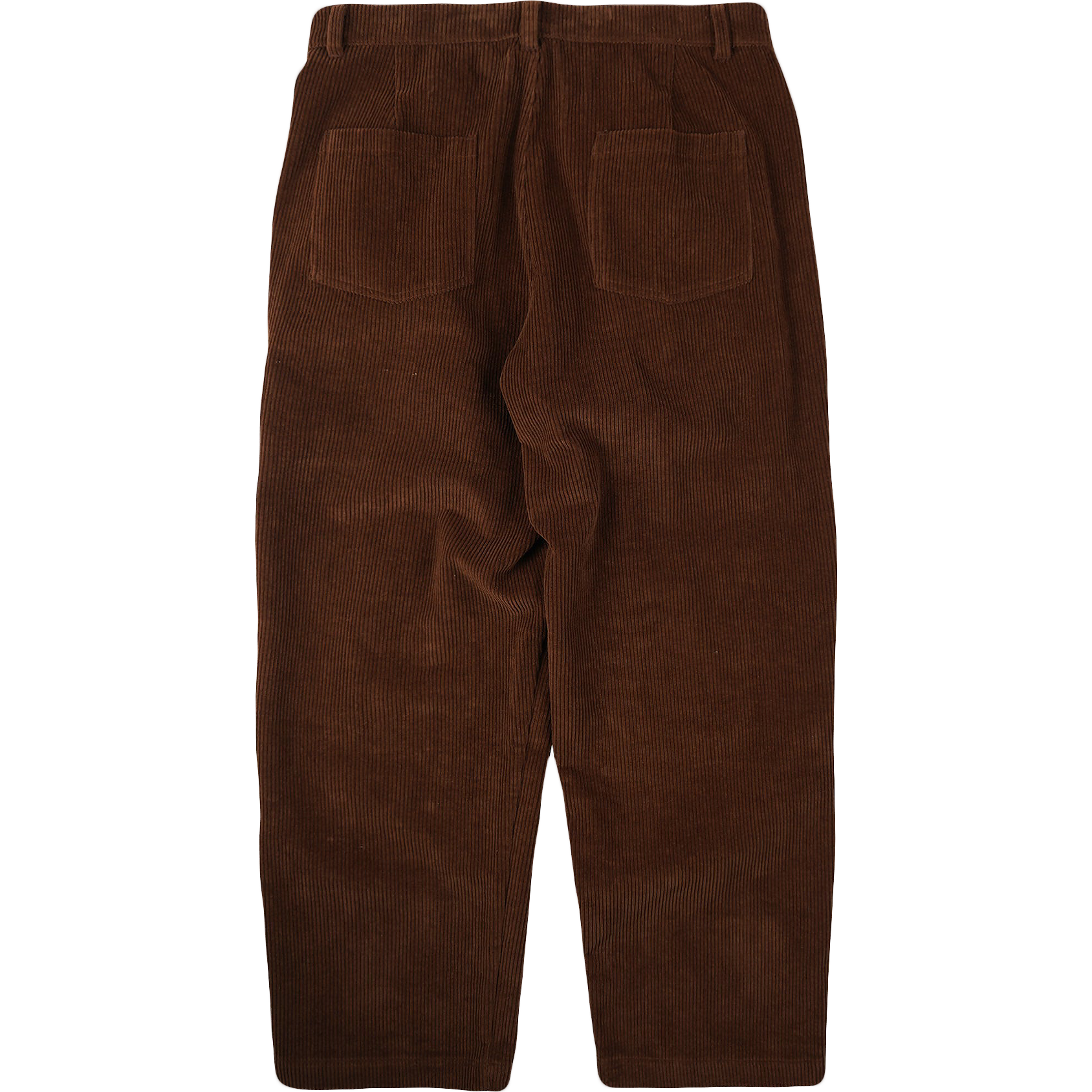 Corduroy Wide One Tuck Pants - Brown