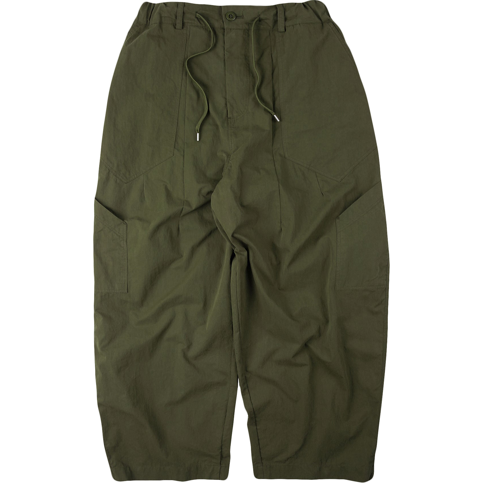 Fold Fatigue Wide Pants - Olive