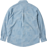 Patchwork Denim Shirt - Light Blue
