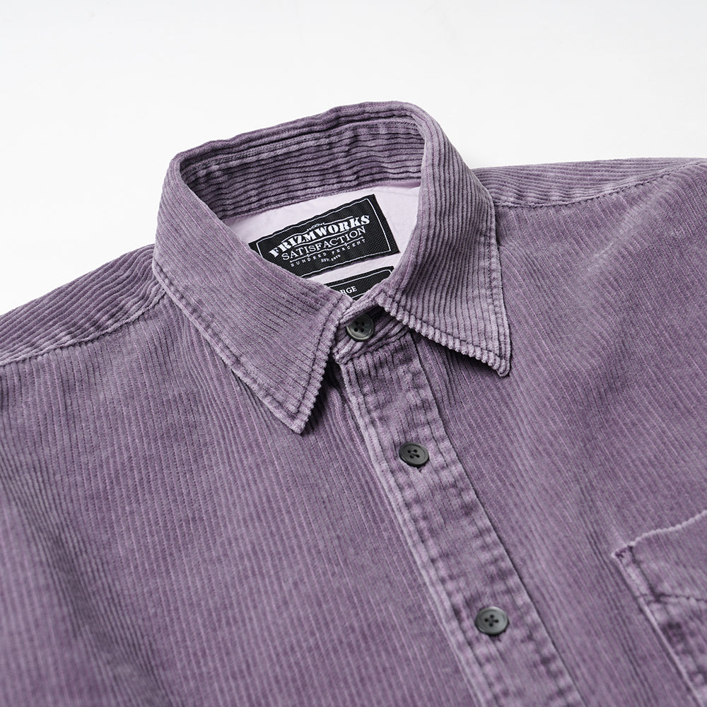 Pigment Dyed Corduroy Shirt - Purple