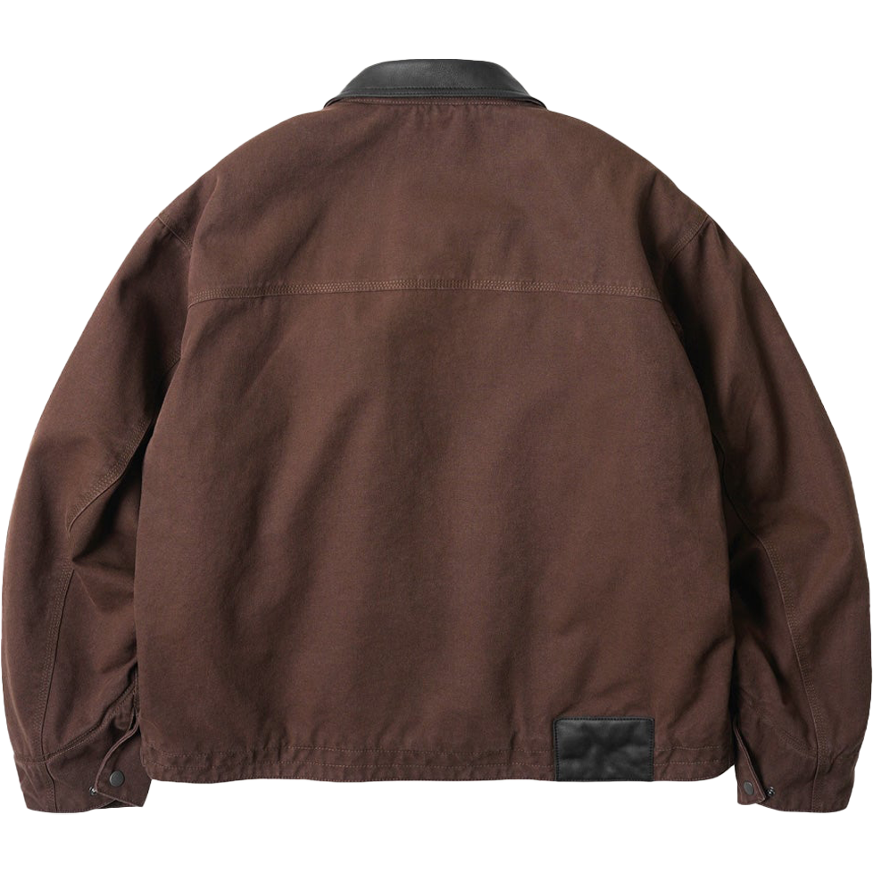 Heavy Canvas Destroyed Work Jacket - Brown