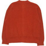 Heavy Wool Round Cardigan - Brick