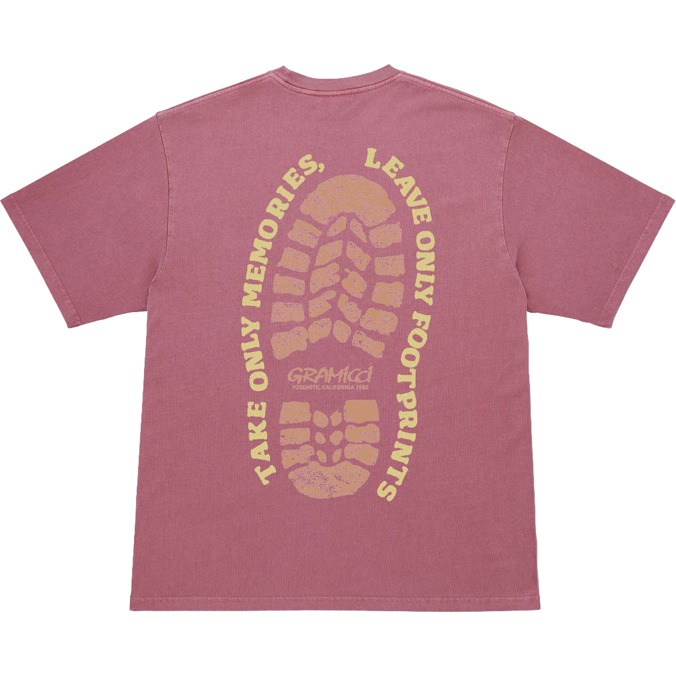 Footprints Tee - Red Pigment