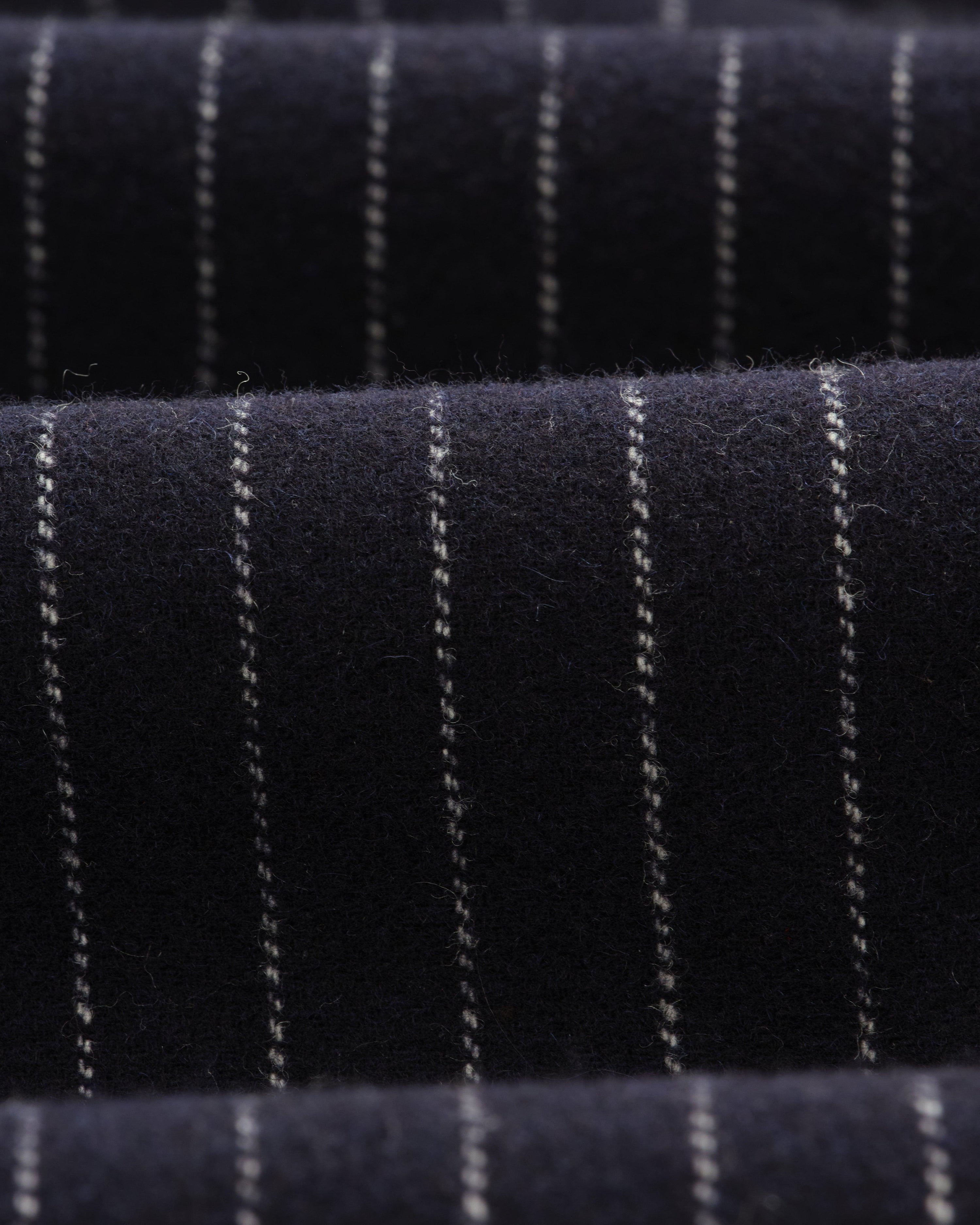 Wool Gekko Blazer - Navy Pinstripe