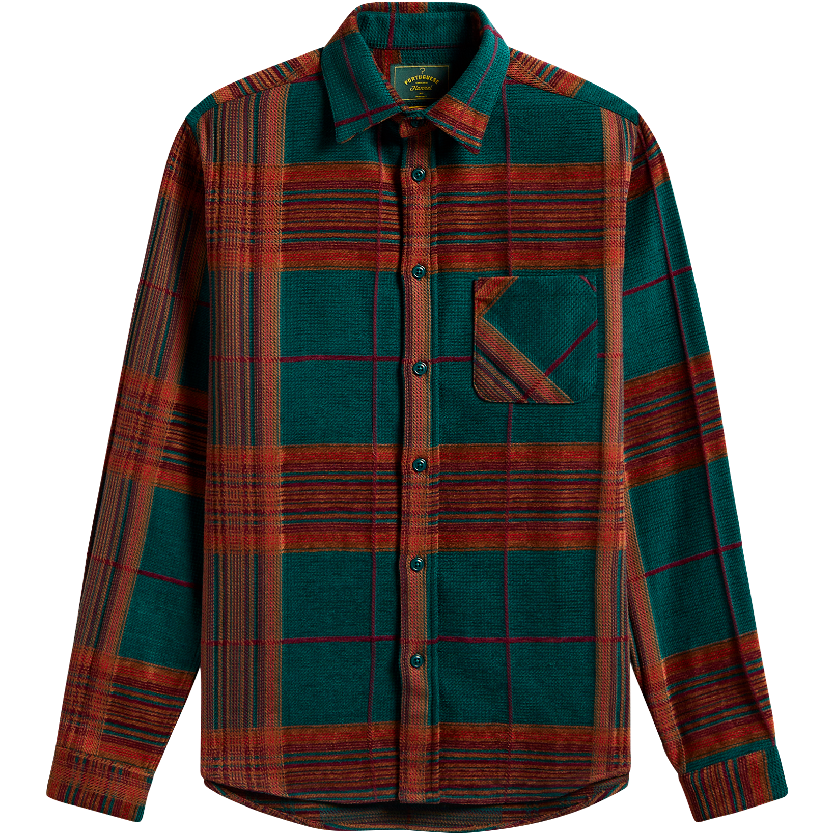 Genesis Flannel - Burgundy / Green