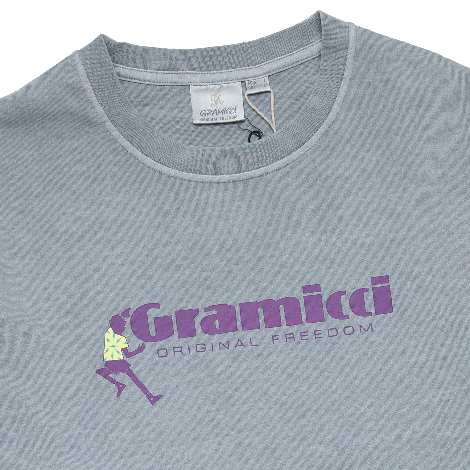 Dancing Man Tee - Smoky Slate Pigment