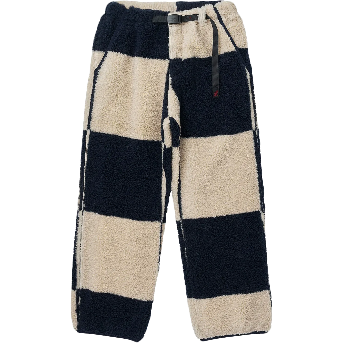 Checkered Sherpa Pant - Natural / Navy Check