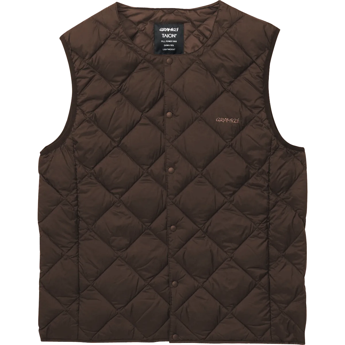 TAION - Inner Down Vest - Dark Brown