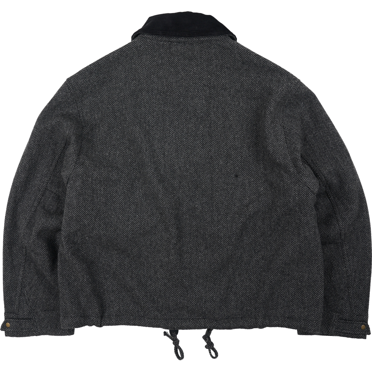 Herringbone Wool Hunting Jacket - Gray / Black