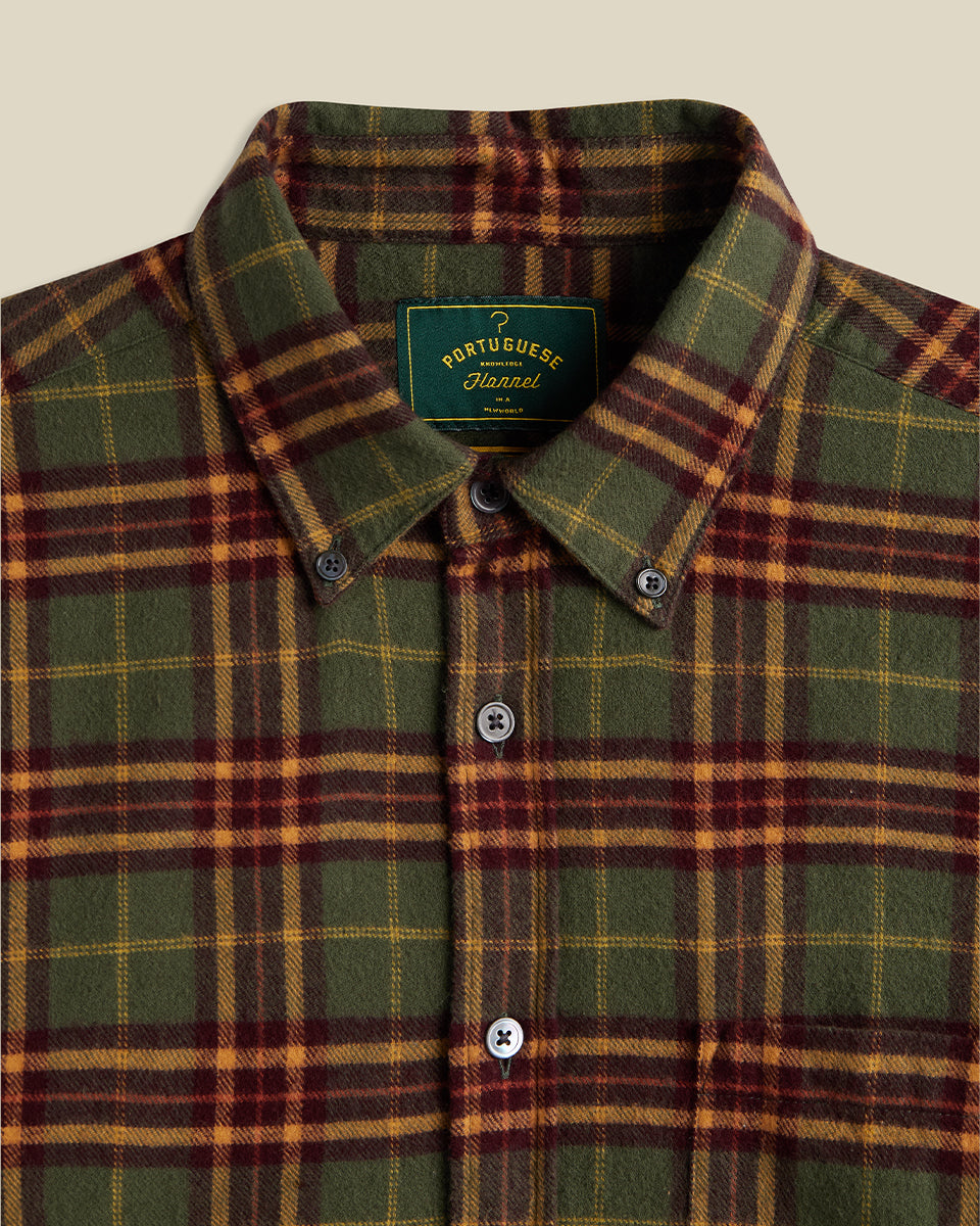 Hoop Flannel - Green / Burgundy
