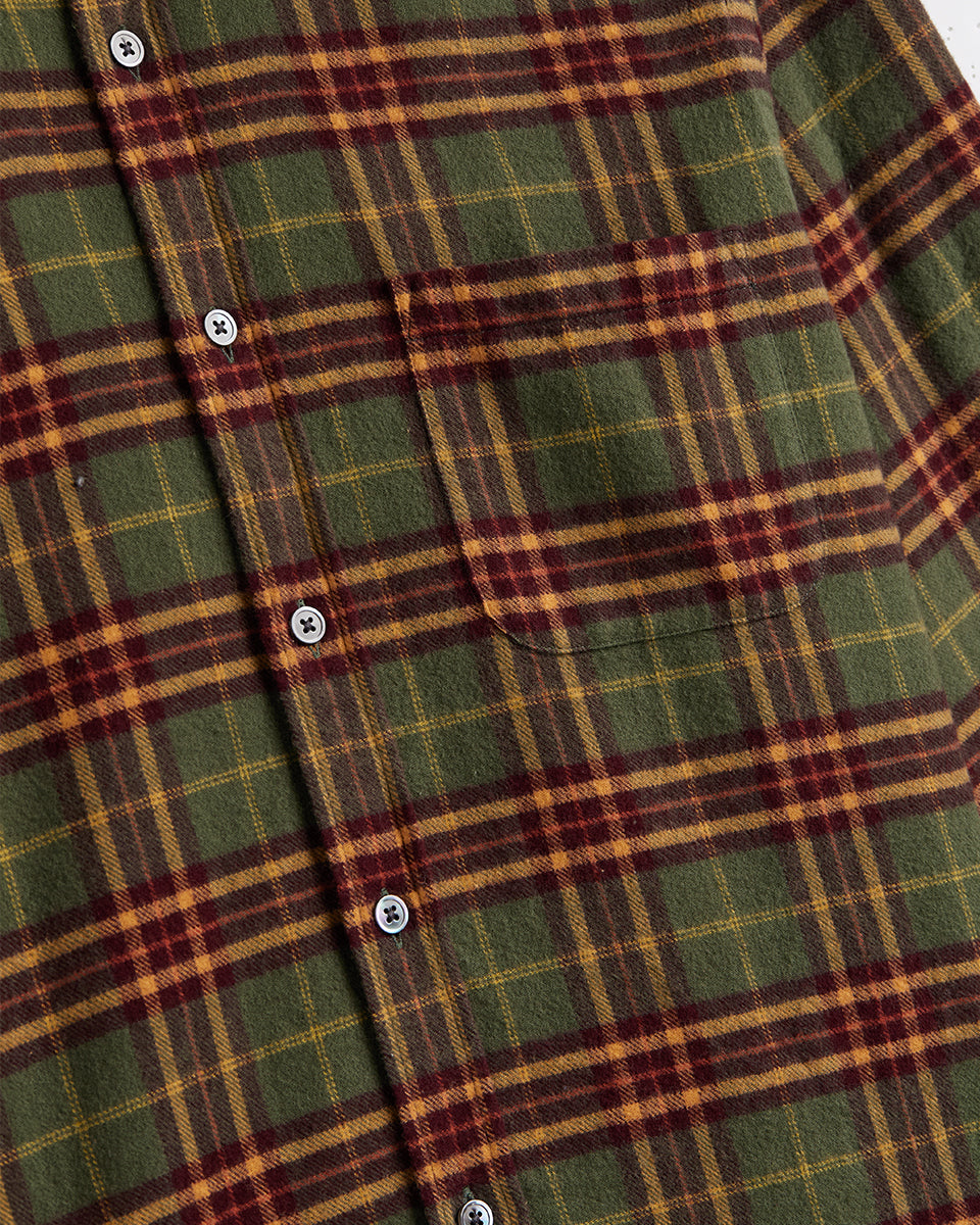Hoop Flannel - Green / Burgundy
