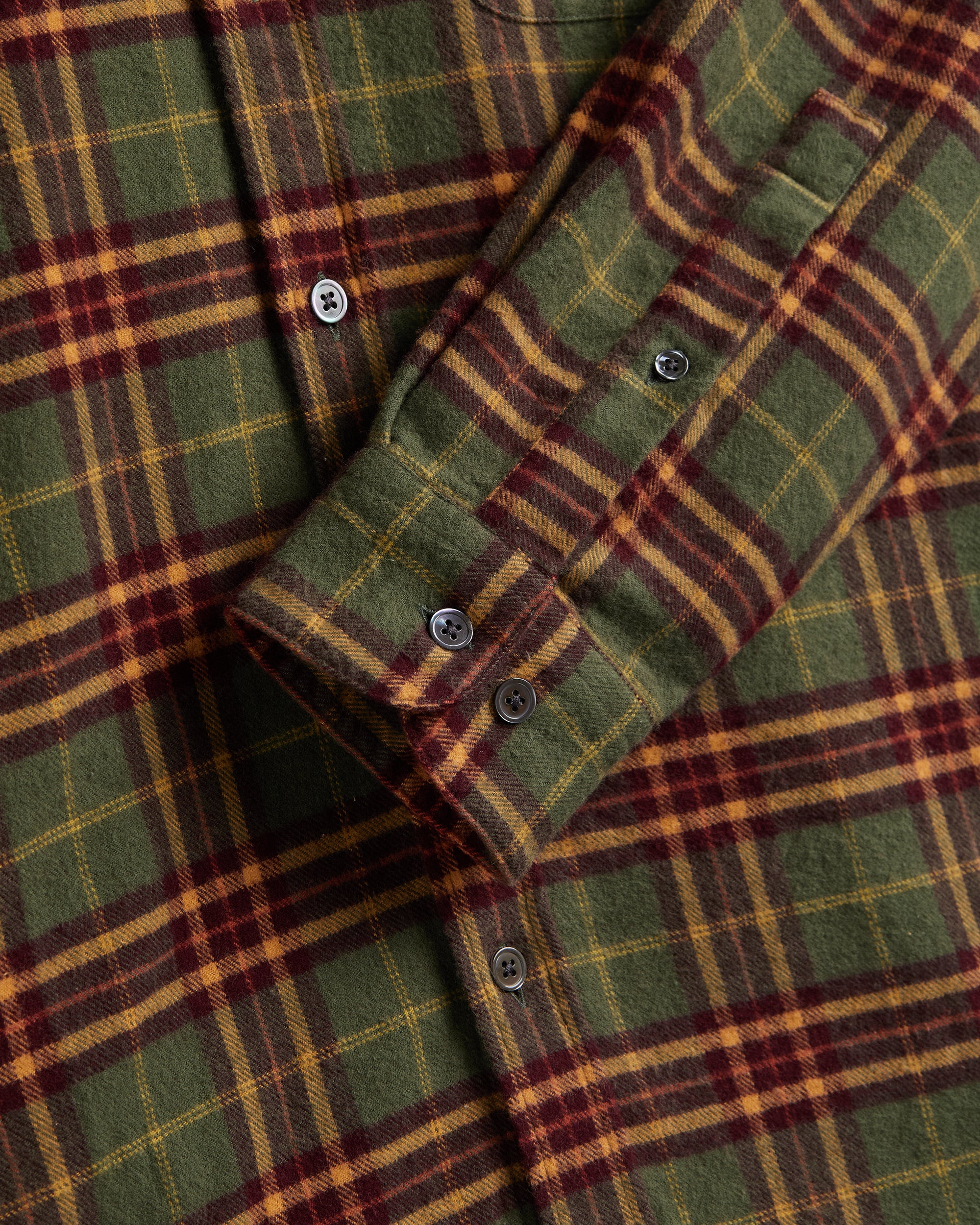 Hoop Flannel - Green / Burgundy