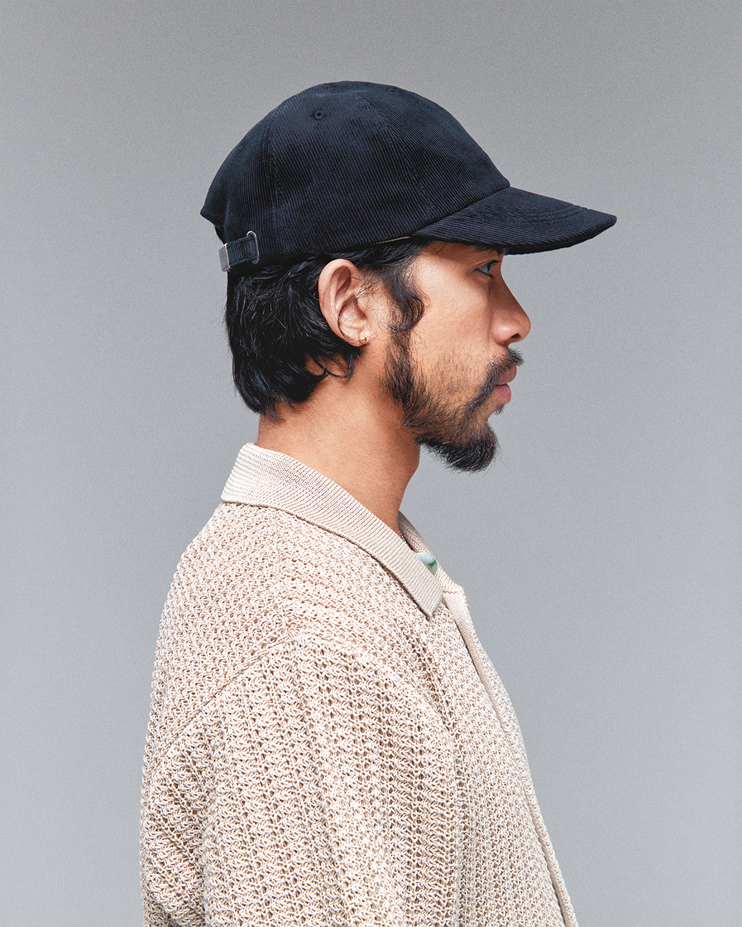 High Density Corduroy Cap - Black