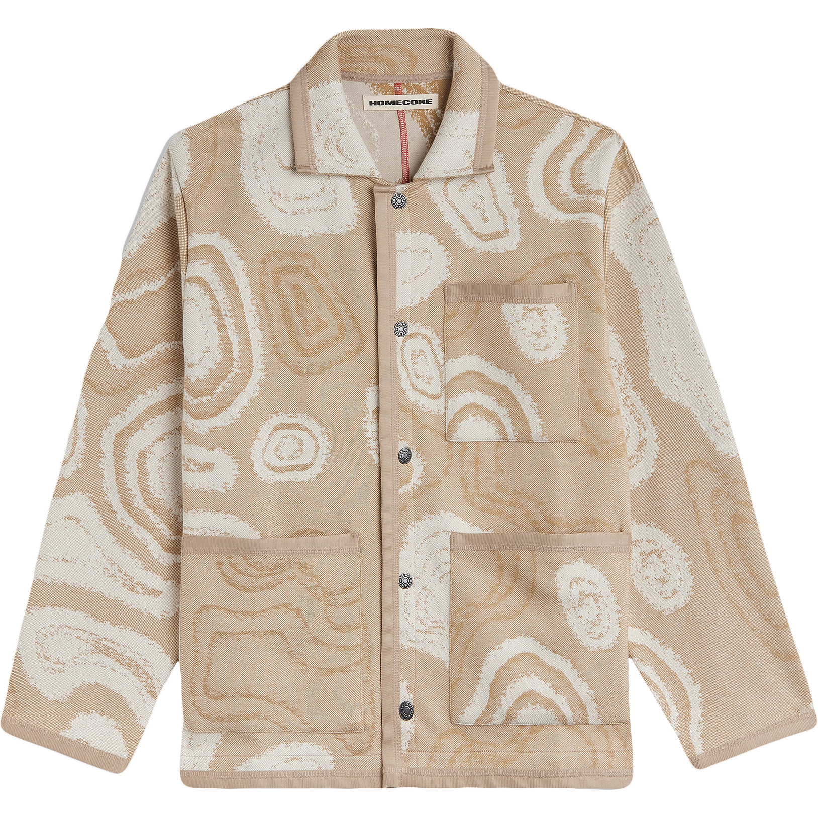 Mas Nucleus Quilted Fleece Jacket - Cream / Multi