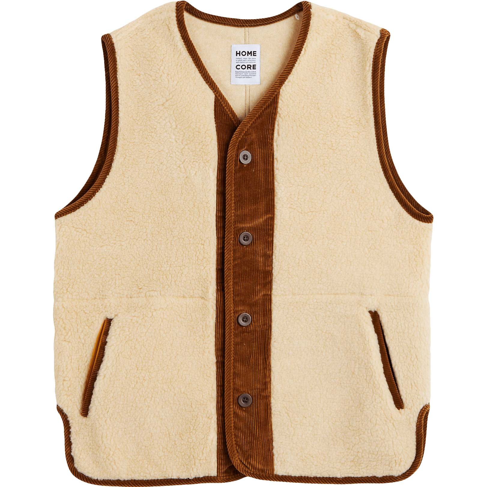 Troy Gilet - Cream / Brown