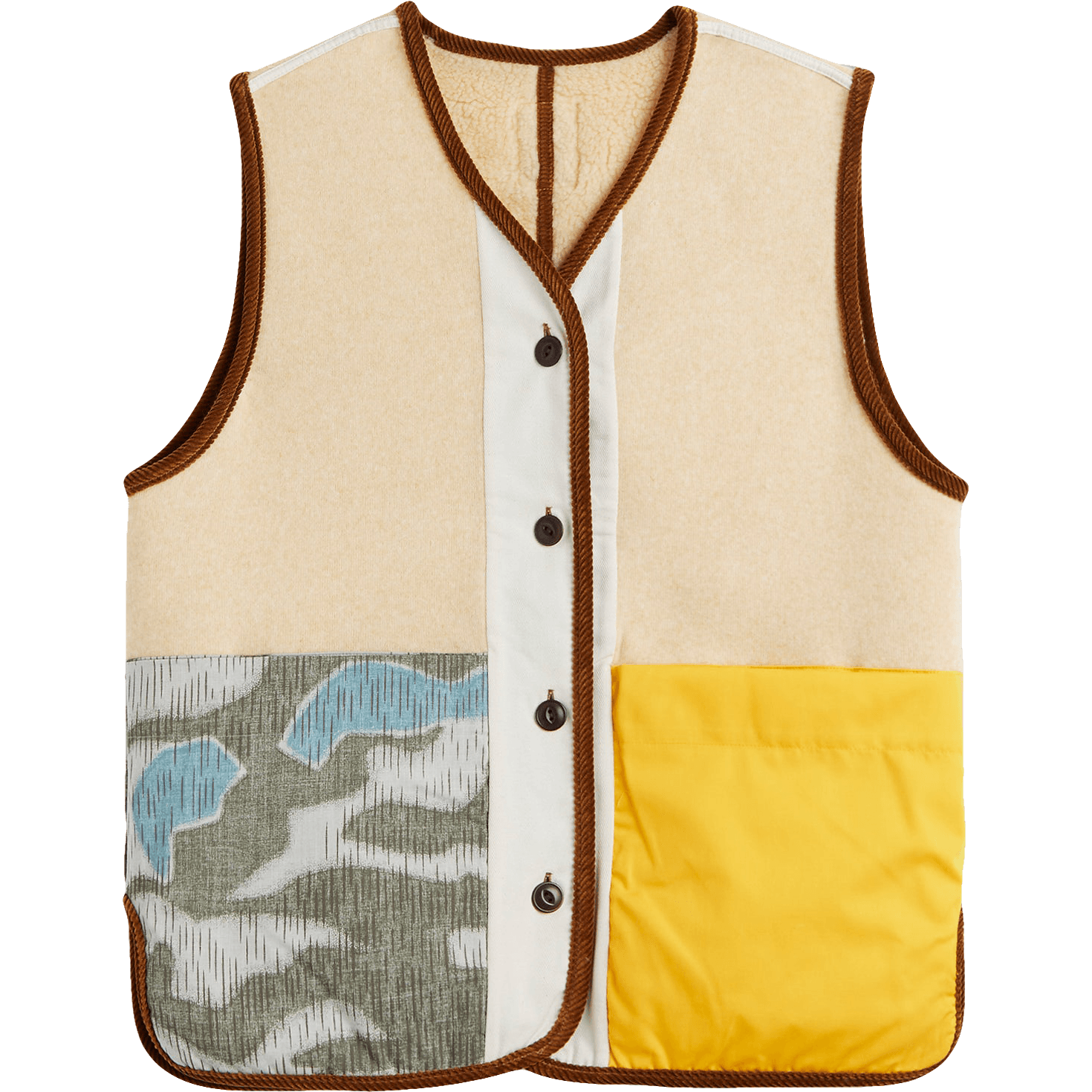 Troy Gilet - Cream / Brown