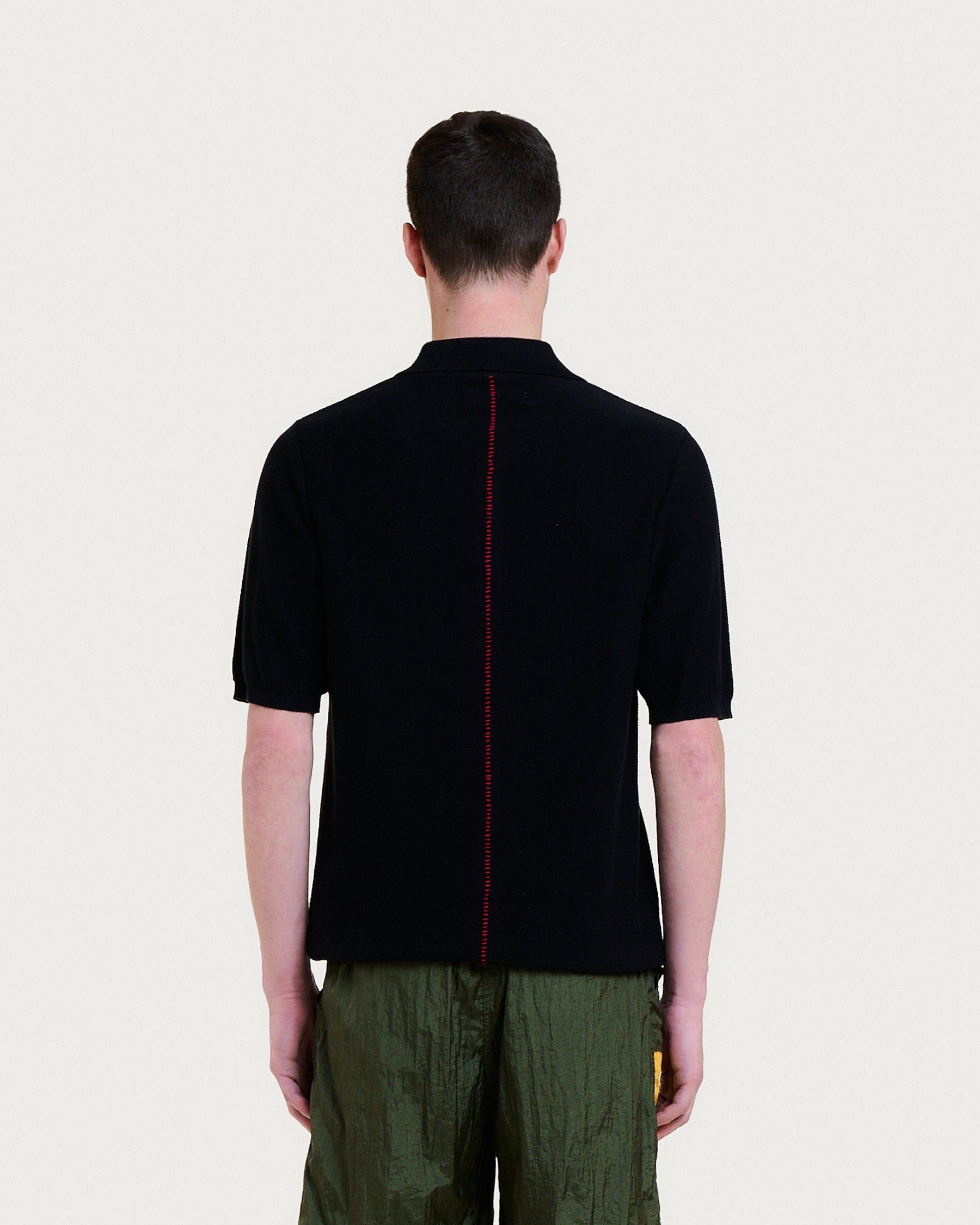 Italo Knit Polo - Black