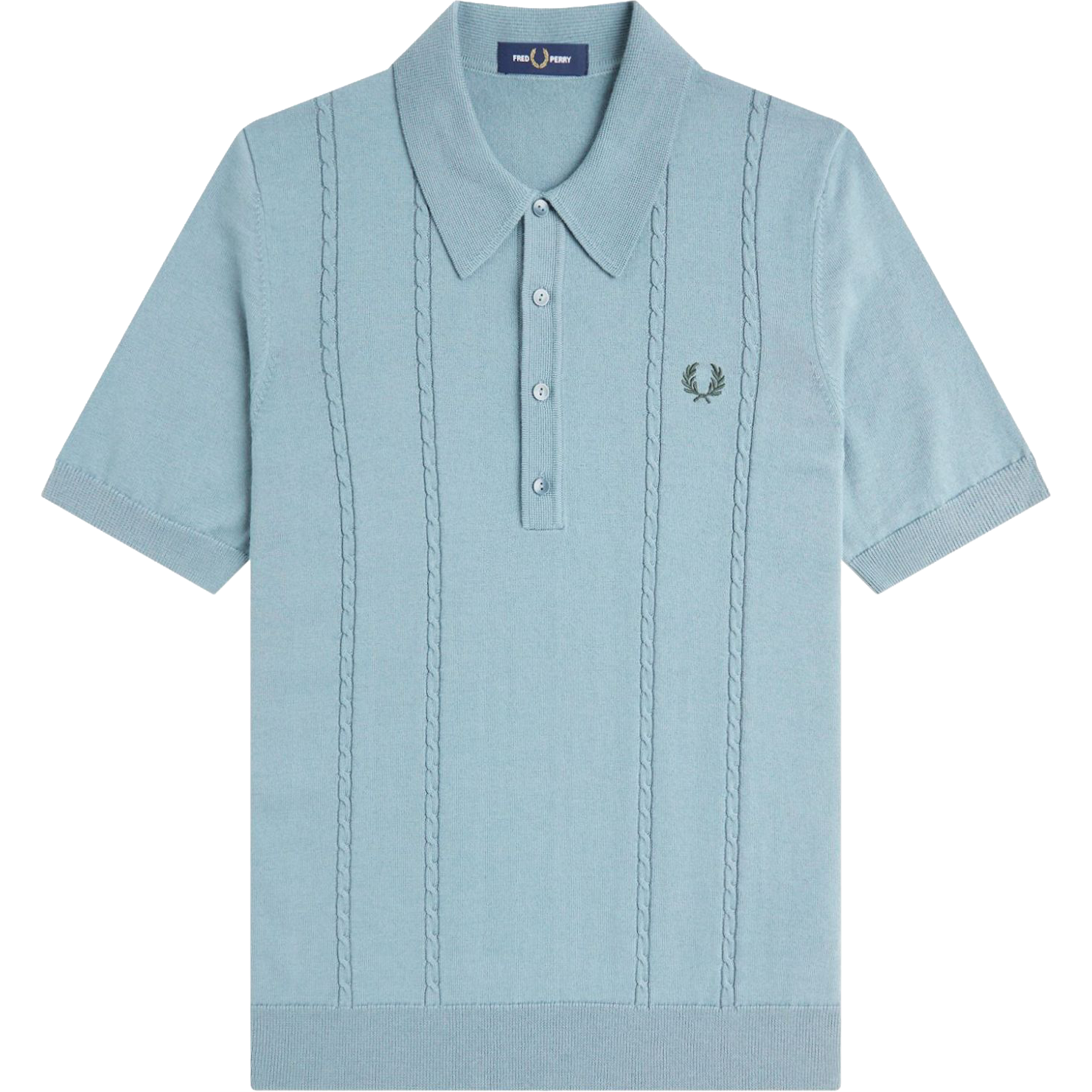 Cable Knitted Shirt - Stockport Blue