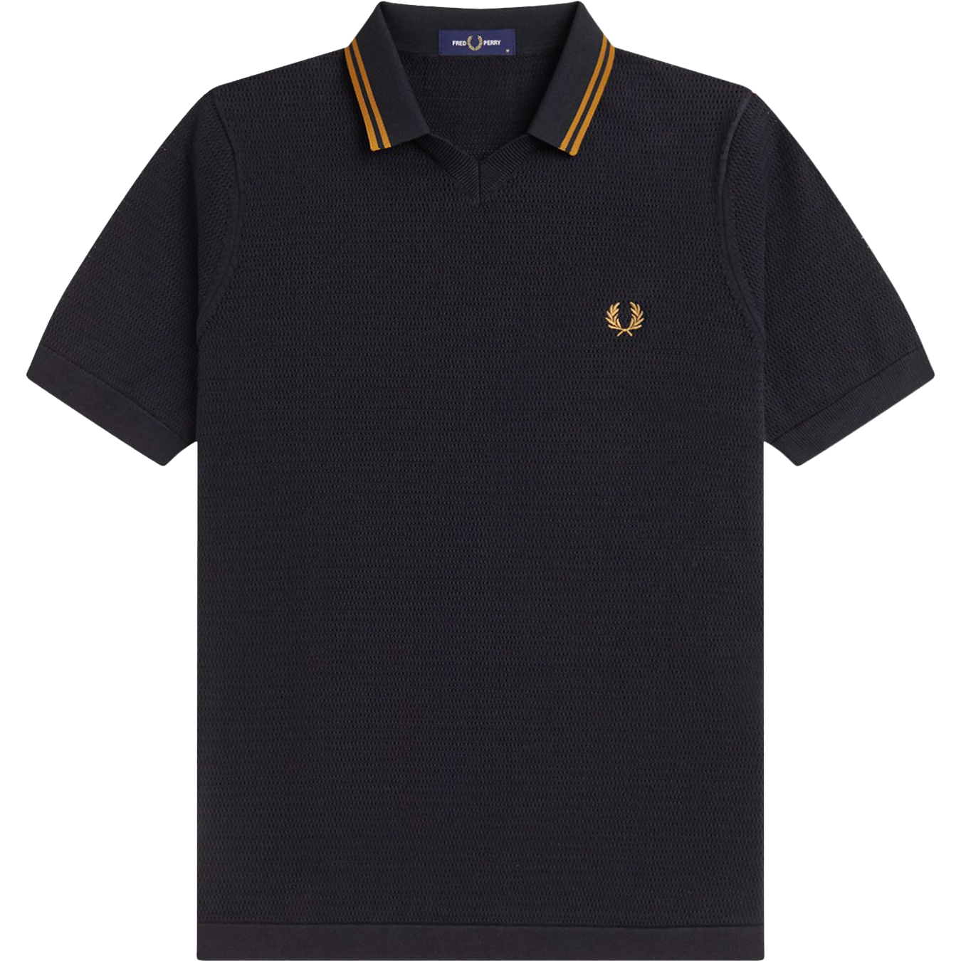 Pointelle Knitted Shirt - Black