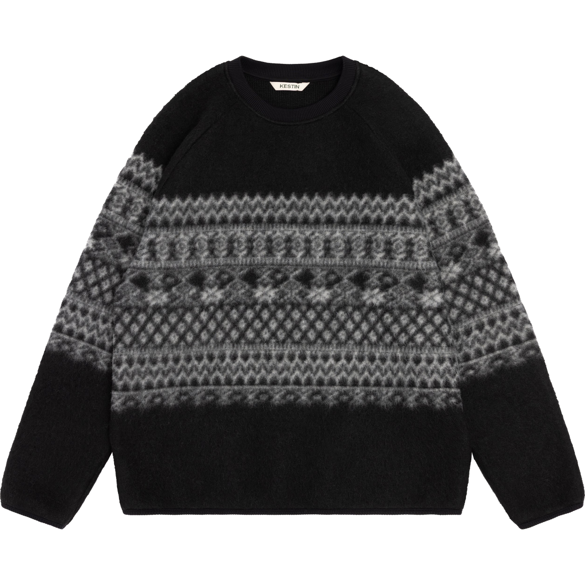 Junction Fairisle Crew - Black