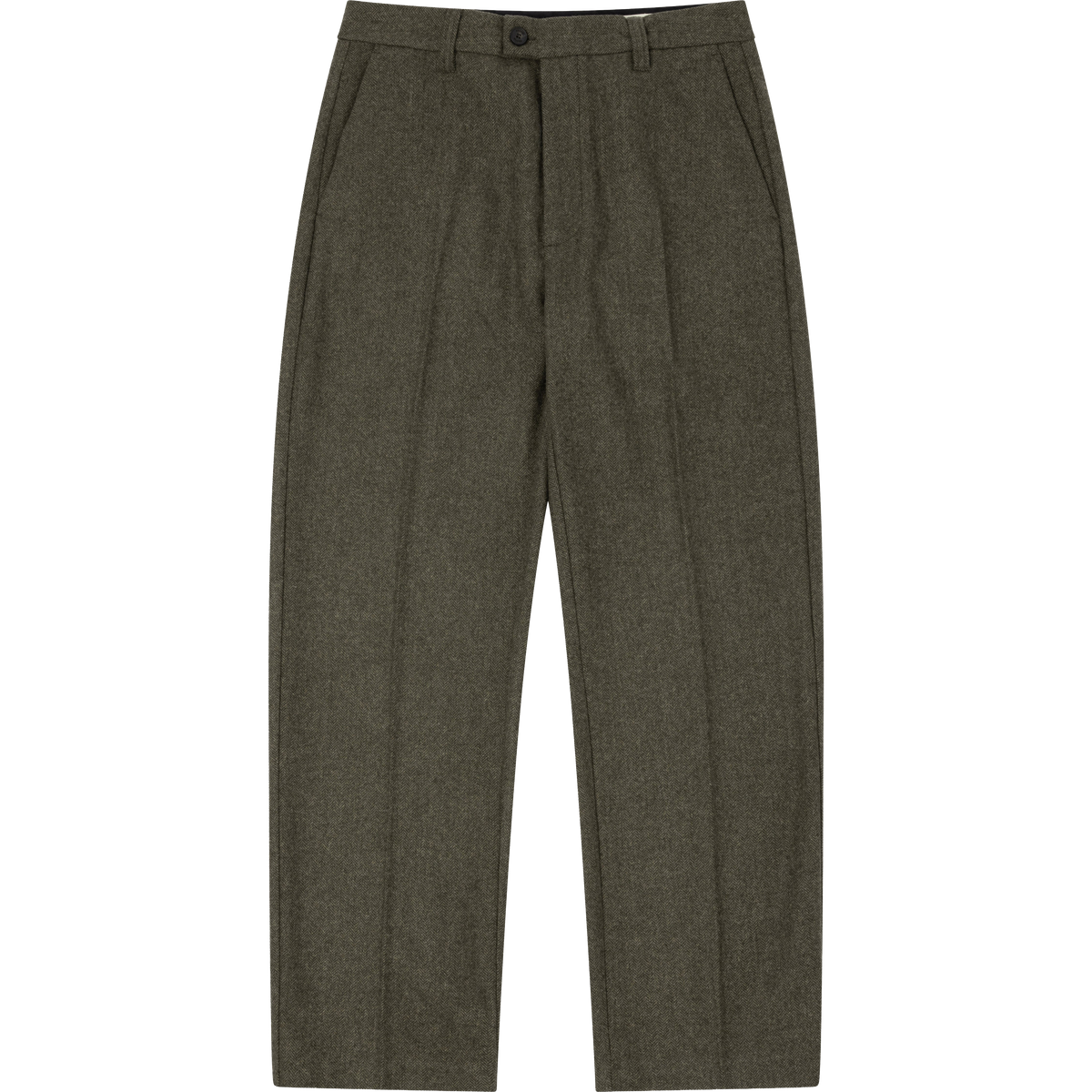 Moray Herringbone Trouser - Olive
