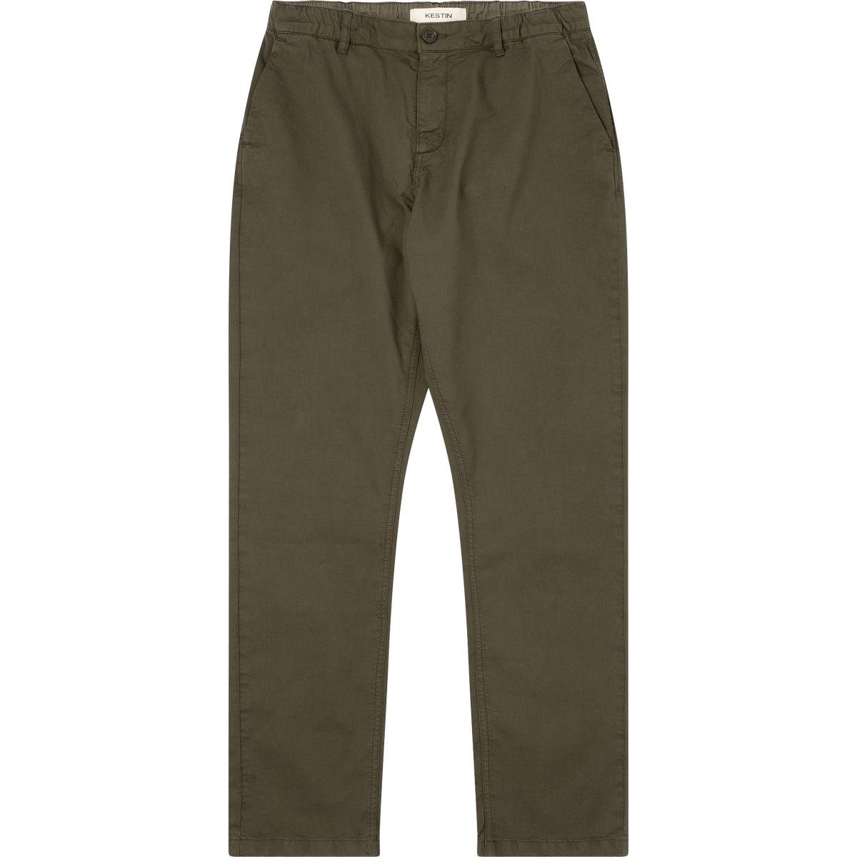Inverness Cotton Twill Trouser - Dark Olive