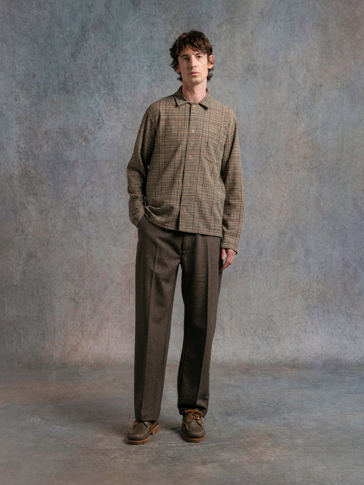 Portree Overshirt - Peat Check