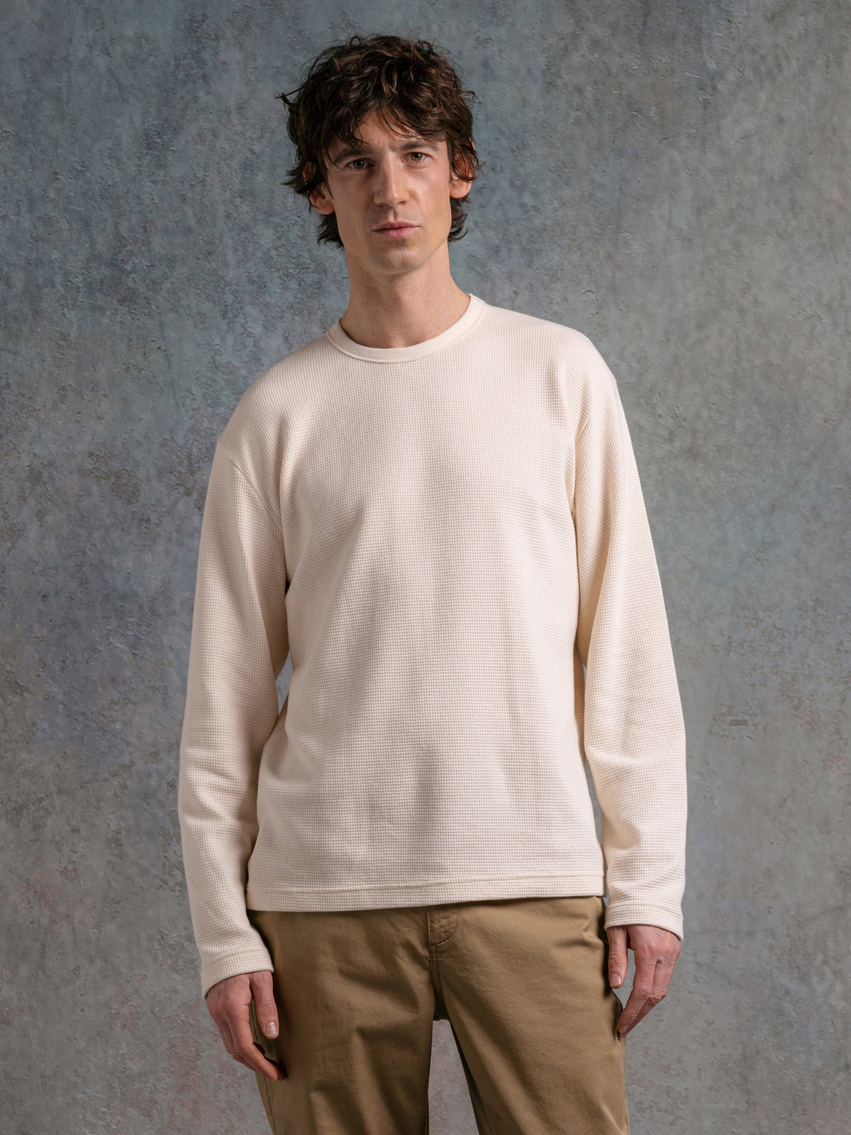 Waternish L/S  Brushed Tee - Ecru