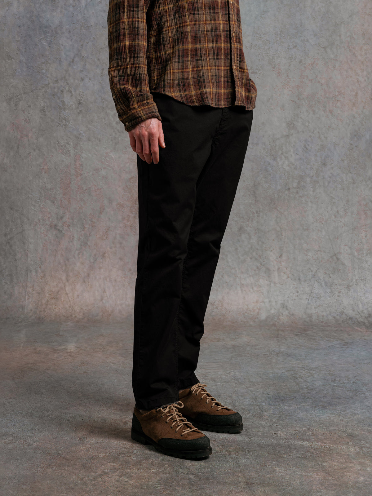 Inverness Cotton Twill Trouser - Black