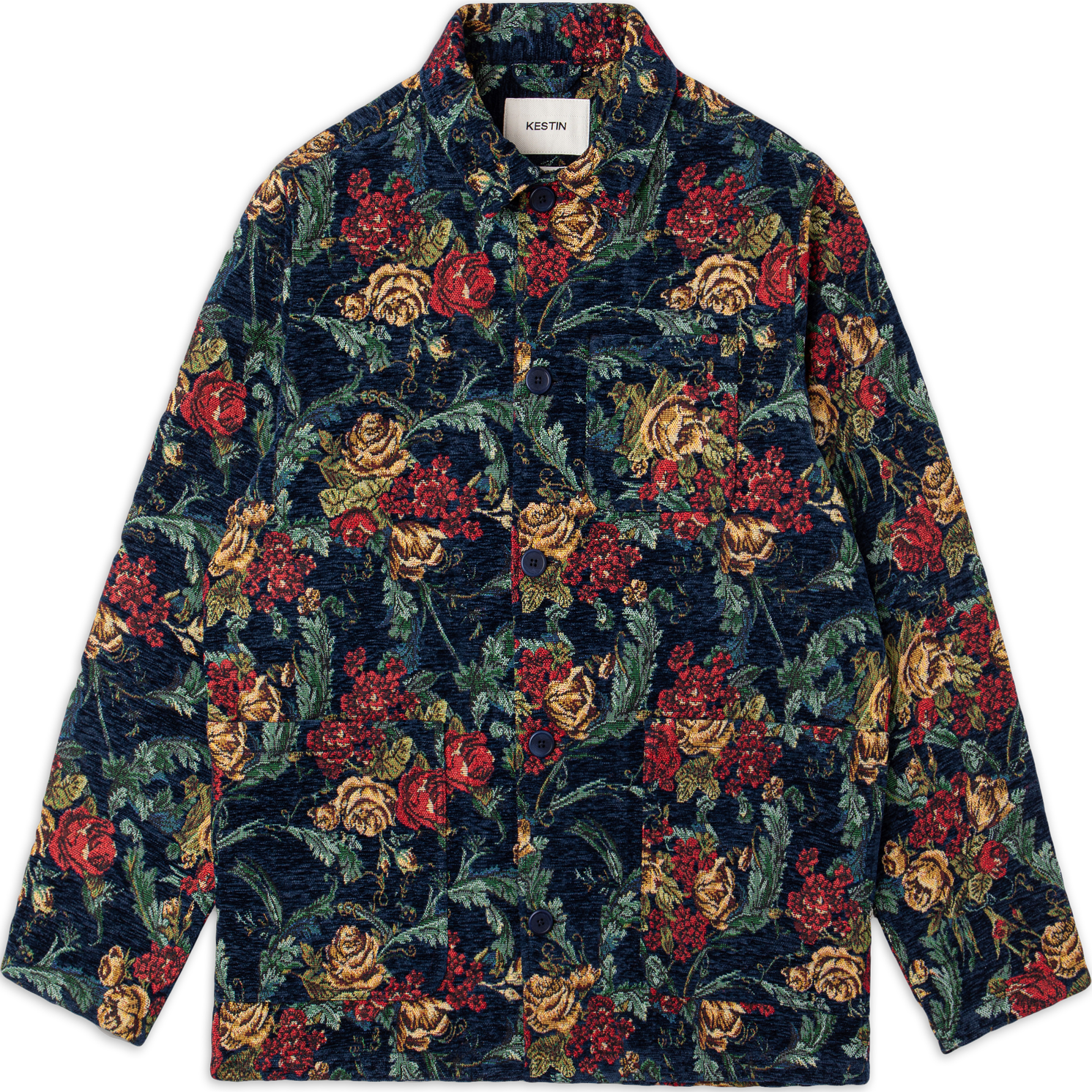 Ormiston Jacket - Navy Floral Jacquard