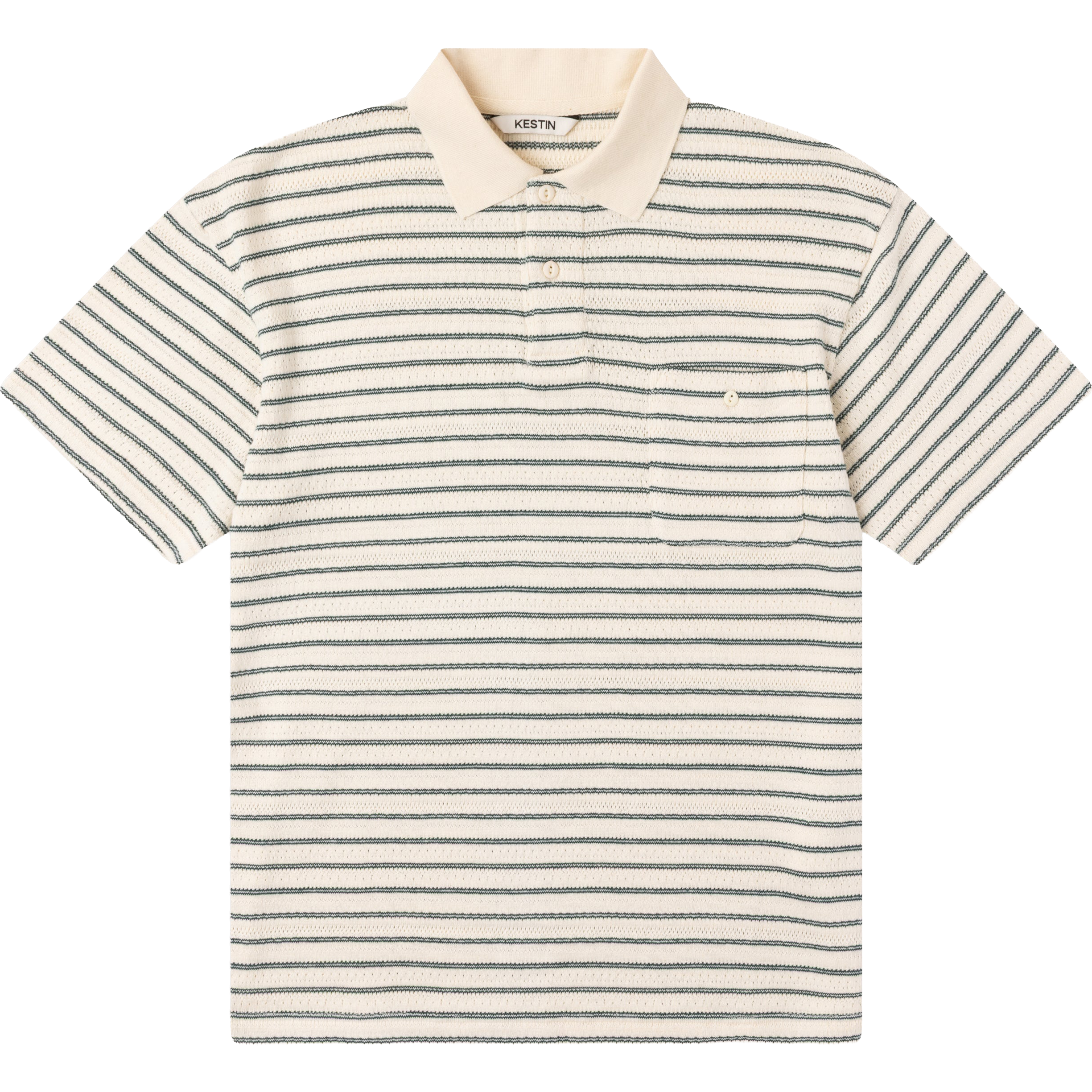 Dunn Polo - Ecru / Green