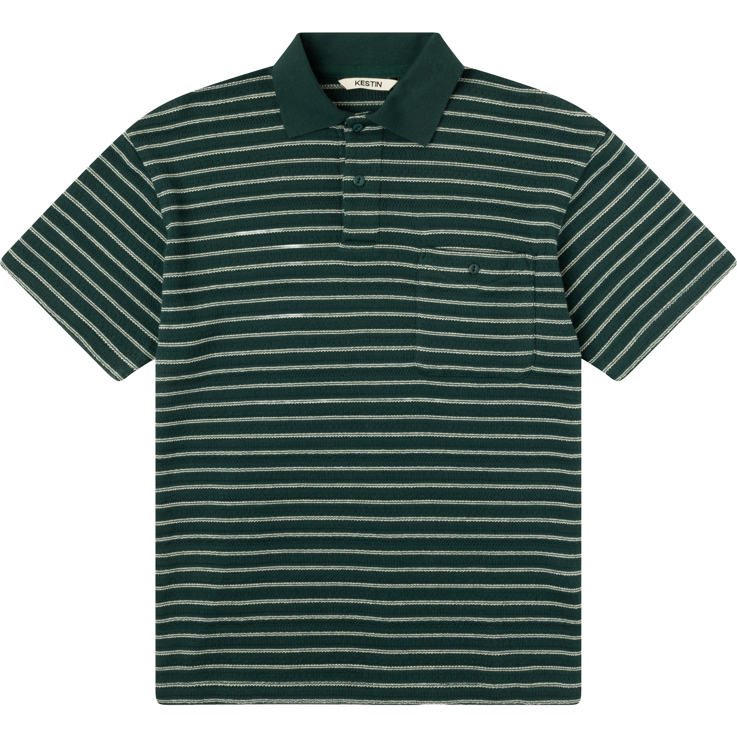 Dunn Polo - Green / Ecru