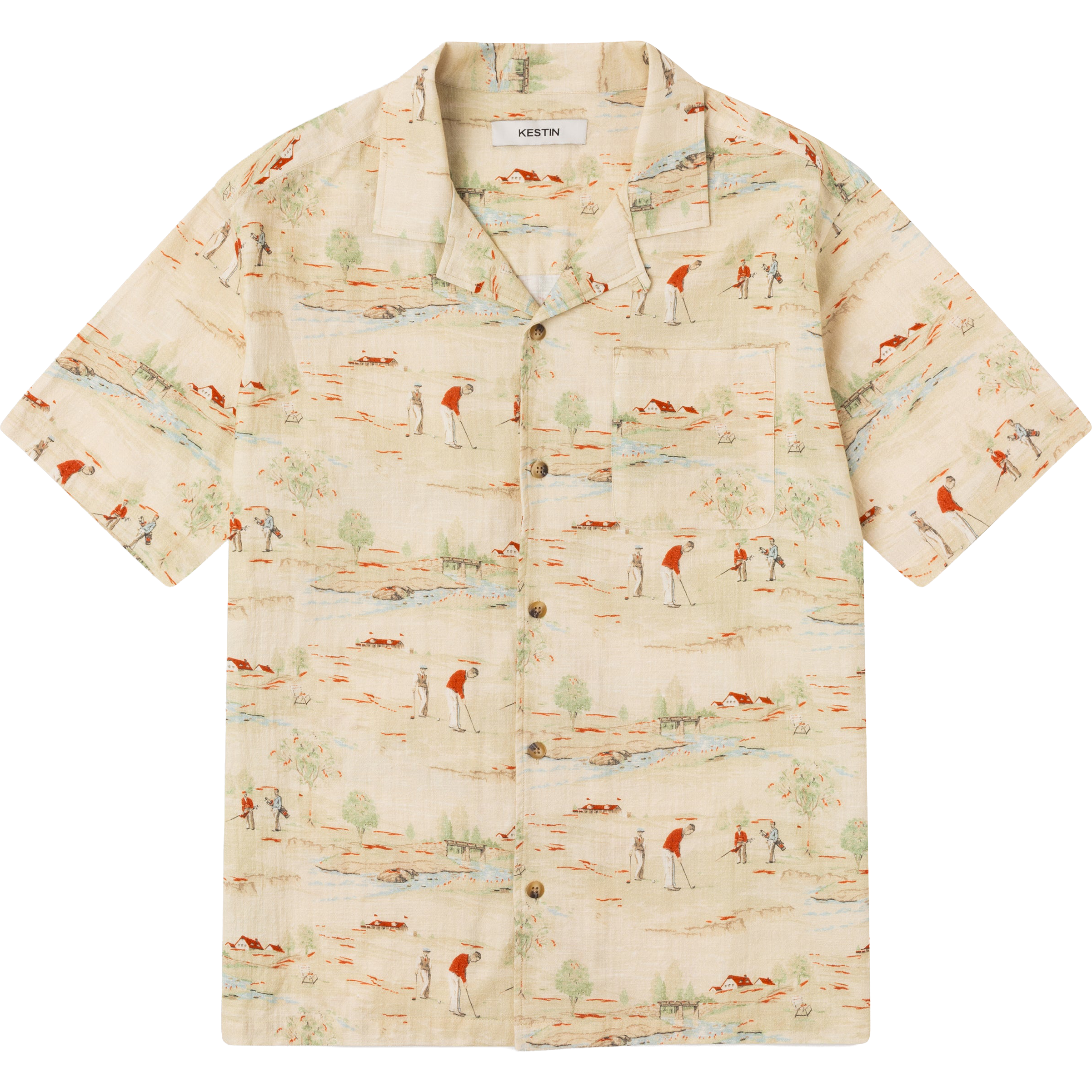 Crammond Shirt - Oatmeal Golf