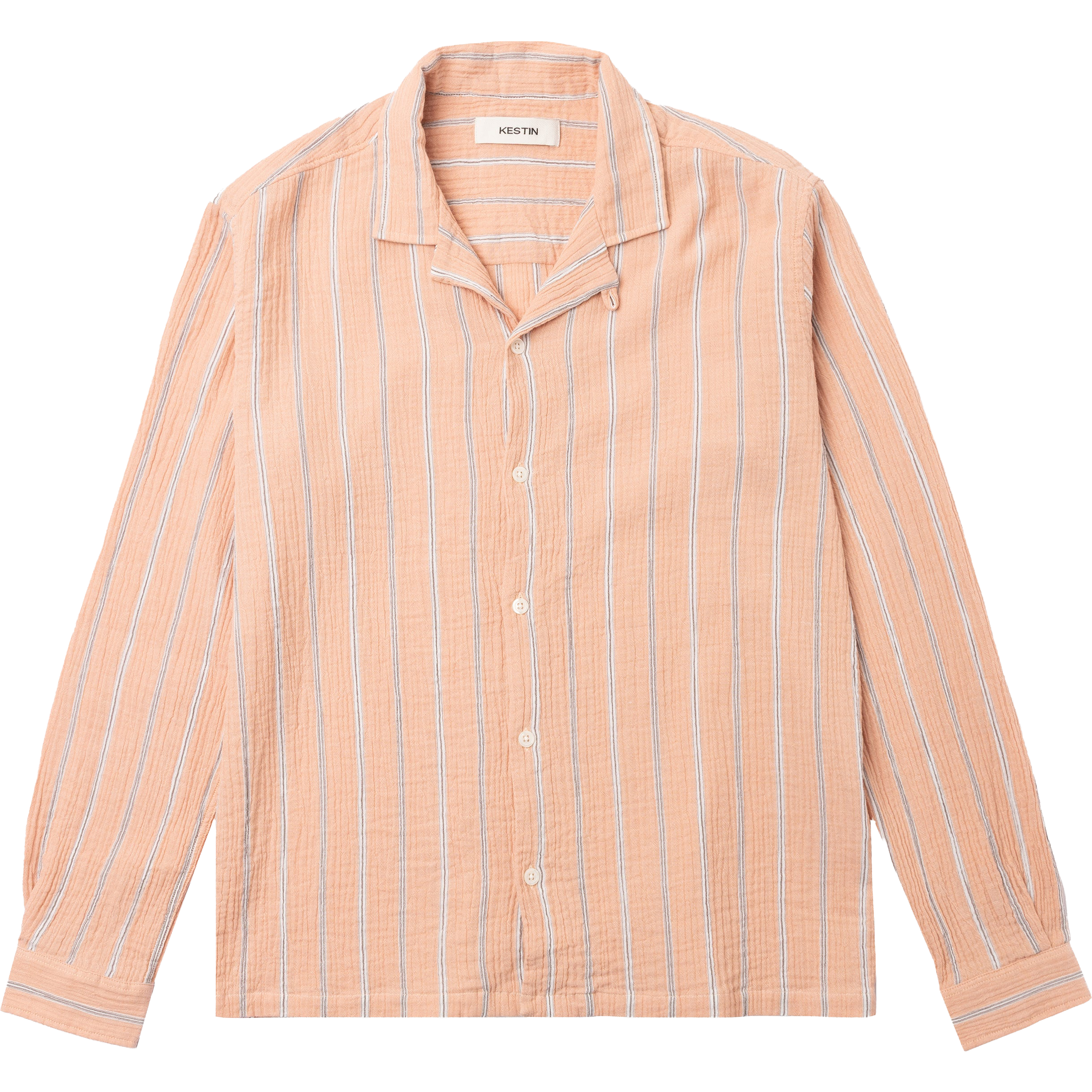 Tain Seersucker Shirt - Washed Coral